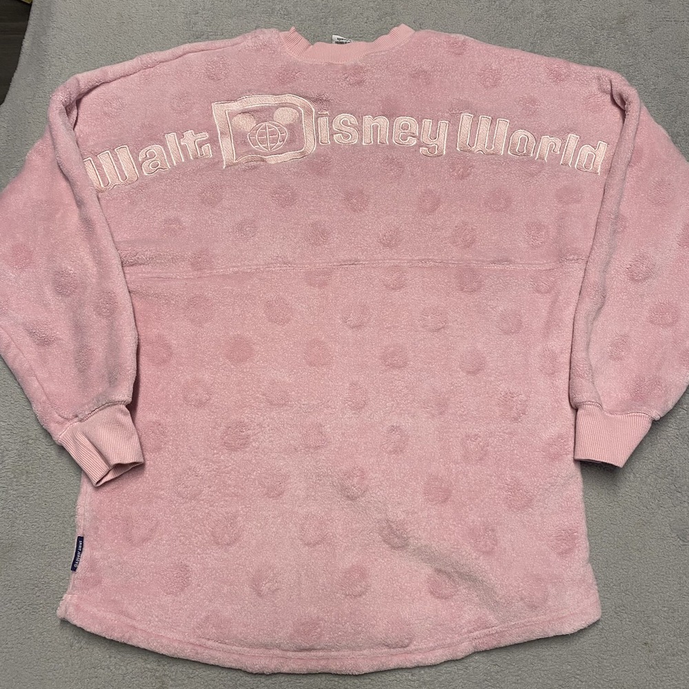 Disney Spirit Jersey Small Pink Piglet Polka Dot Fuzzy Velour Excellent